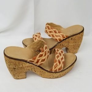 Giancarlo Paoli Beige Platform Sandals size 37 M